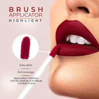 Juice Browned - M17 Kiss Sensation Lipstick & Red Head - M06 Color Luxe Liquid Lipstick with Goodness of Bio Retinol, & SPF 15 UV Protection