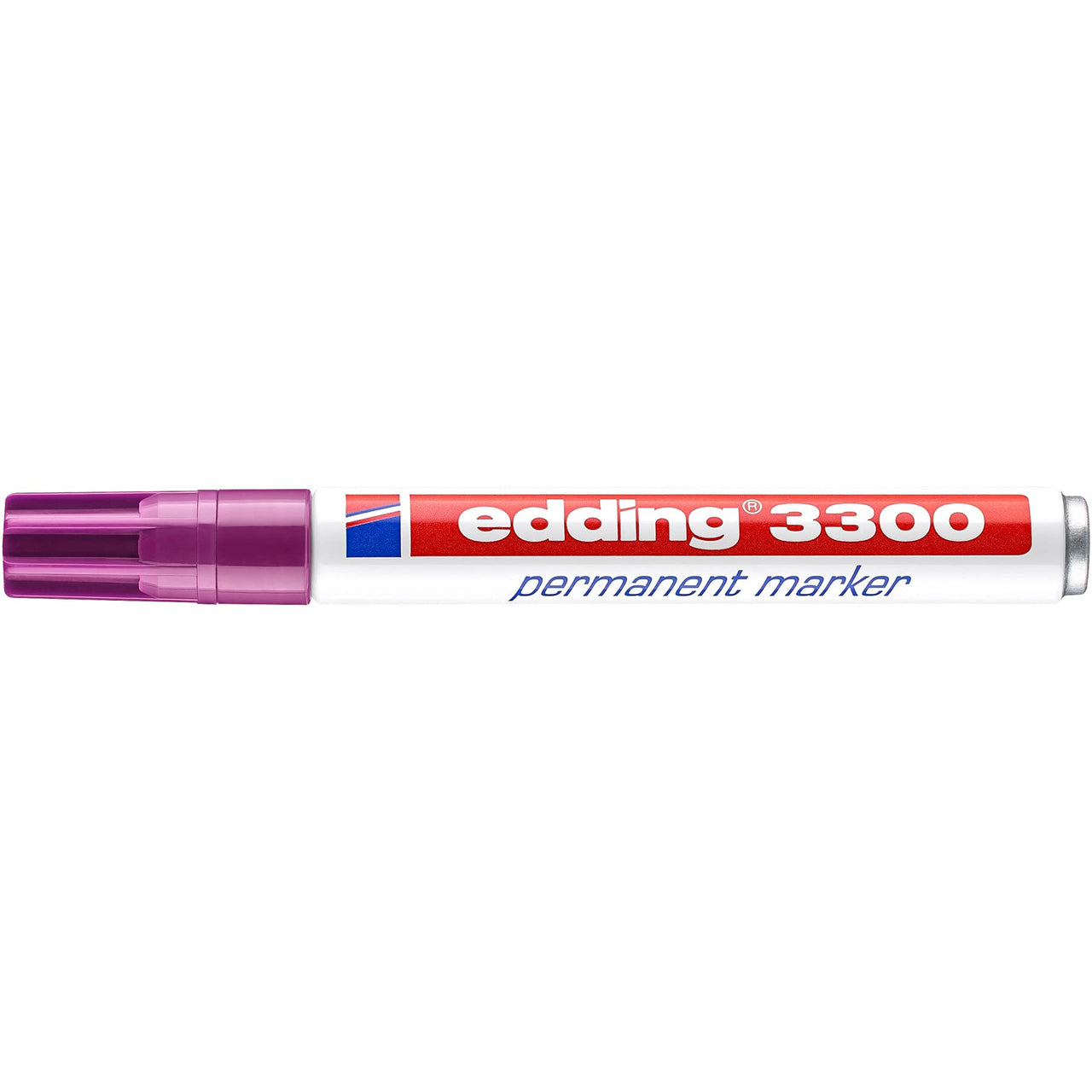 edding 3300 permanent marker - magenta (purple) - 1 pen - chisel nib 1-5 mm - quick-drying permanent markers - waterproof, smudge-proof - for cardboard, plastic, wood, metal, fabric -marker pens 12: 1 Pen - Magenta