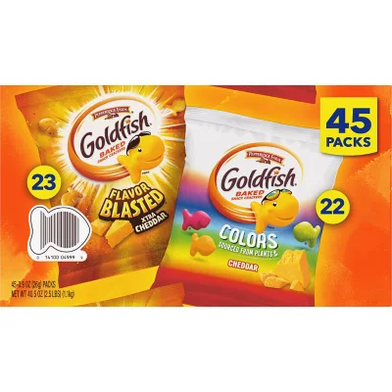Pepperidge Farm Variety Pack Goldfish, 0.9 Oz., 45 Pk.