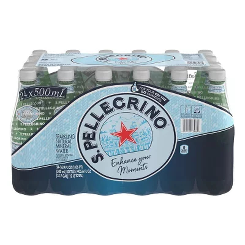 S.Pellegrino Sparkling Natural Mineral Water 16.9 Fl. Oz., 24 Pk.