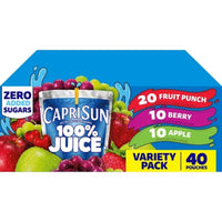 Capri Sun 100% Juice Variety Pack, 6 Fl. Oz. Pouches, 40 Pk.
