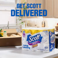 Scott 1100 1-Ply Toilet Paper 36 Rolls, 1100 Sheets/Roll