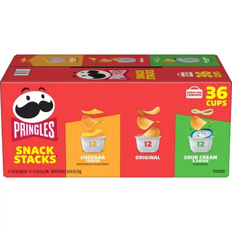 Pringles Snack Stacks Variety Pack Chips, 0.67 Oz., 36 Ct.