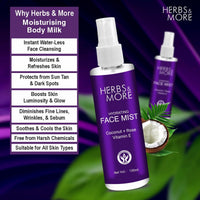 HERBS & MORE Face Mist | Hydrating & Refreshing Facial Spray | Moisturizing, Toning & Revitalizing | Soothes Skin & Enhances Glow | Suitable for All Skin Types, 100ml, Pack 1