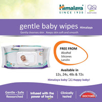 Himalaya Gentle Baby Wipes (72 Count, Pack of 3), White