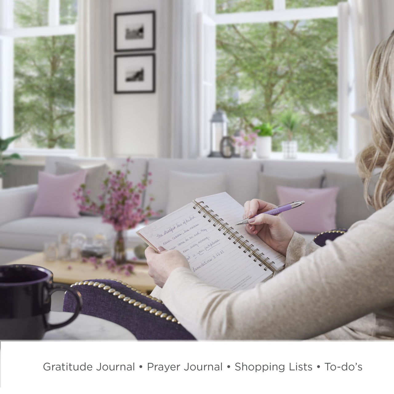 Christian Art Gifts Journal w/Scripture Man of God 1 Timothy 6:11 Bible Verse Names of God Brown 192 Ruled Pages, Large Hardcover Notebook, Wire Bound