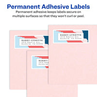 Avery Address Labels with Sure Feed and Easy Peel Technology, Glossy White Labels, 1