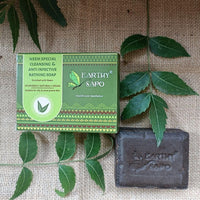 Earthy Sapo Handmade Neem Bathing Soap, 100g, Pack of 2 | Natural Cleansing Soap | Neem-Based Formula for Daily Use | Vegan, Eco-Friendly, Free from Chemicals