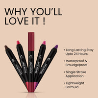 Seven Seas Matte Mood Non Transfer Crayon Lip Color With Sharpner | Matte Finish | Long Lasting Crayon Lip Color for Women (Pinky Promise)