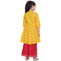Bitiya By Bhama Girl's  Cotton Blend Kurta & Palazzo