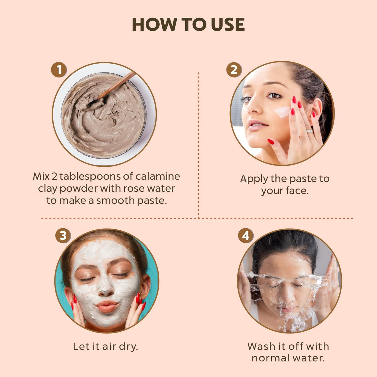 INDUS VALLEY Bio Organic 100% Natural Calamine Clay Powder | Healing Clay for Face & Skin Care (250 gm)