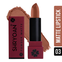 Shryoan Powder Matte Lipstick with Moisturizing and Hydrating Formula | For Every Day Use (3.2g) (Shade-03, Shade-03)