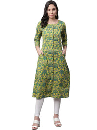 Vaamsi Women's  Cotton Regular Kurta