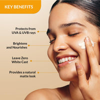 Fixderma Shadow Tinted Sunscreen Medium SPF 50 PA+++ | 1% Hyaluronic Acid & Vitamin E | Brightens & Nourishes the Skin | UVA & UVB Protection | Lightweight | No White Cast | For All Skin Types - 30gm