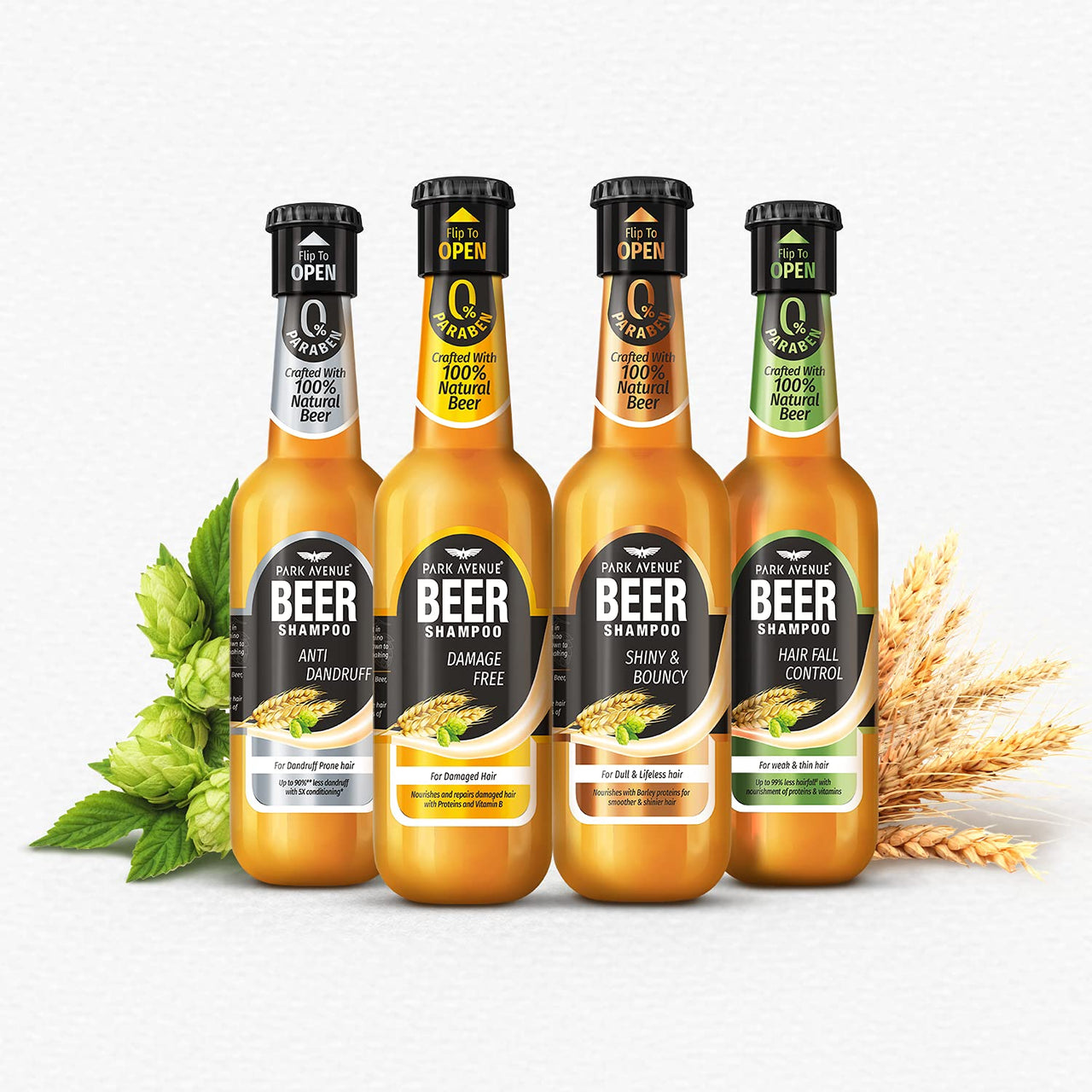 Park Avenue Beer shampoo For Damaged hair (180ml) | Paraben Free | For Damage Fee Hair| Crafted with Natural Beer