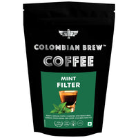 Colombian Brew Mint Filter Coffee,Arabica Roast & Ground,250g & Colombian Brew Coffee, 100% Arabica Green Coffee Powder 200g