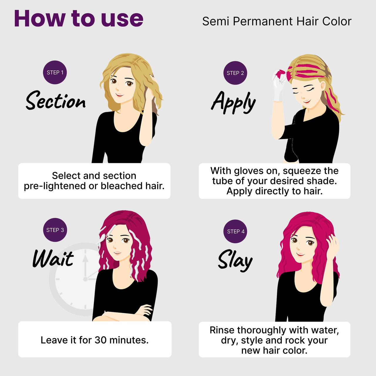 2.Oh! Italian- Pink Hair Color For Women & Men | Ammonia-Free DIY Semi Permanent Hair Color | Enriched with Argan Oil | Lasts upto 12-15 Washes