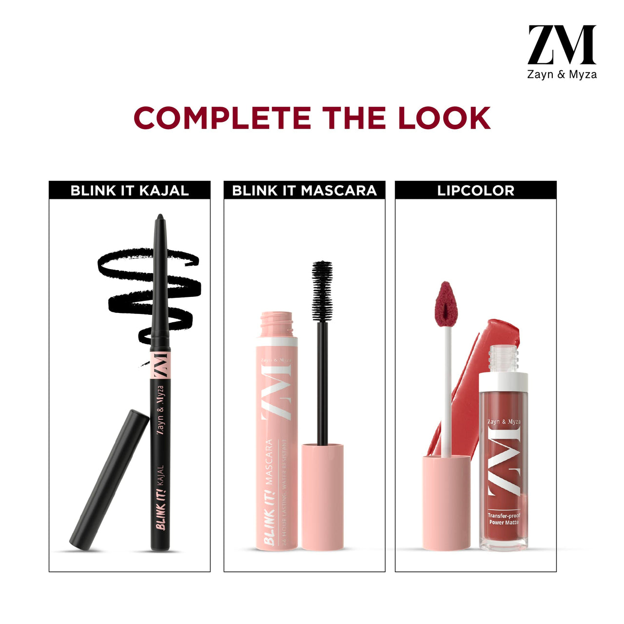 ZM Zayn & Myza Transfer-Proof Power Matte Finish Lip Colour I Smudge Proof & Water Resistant I Light Weight & Extremely Smooth Formula I Vegan - Red, 6 ml