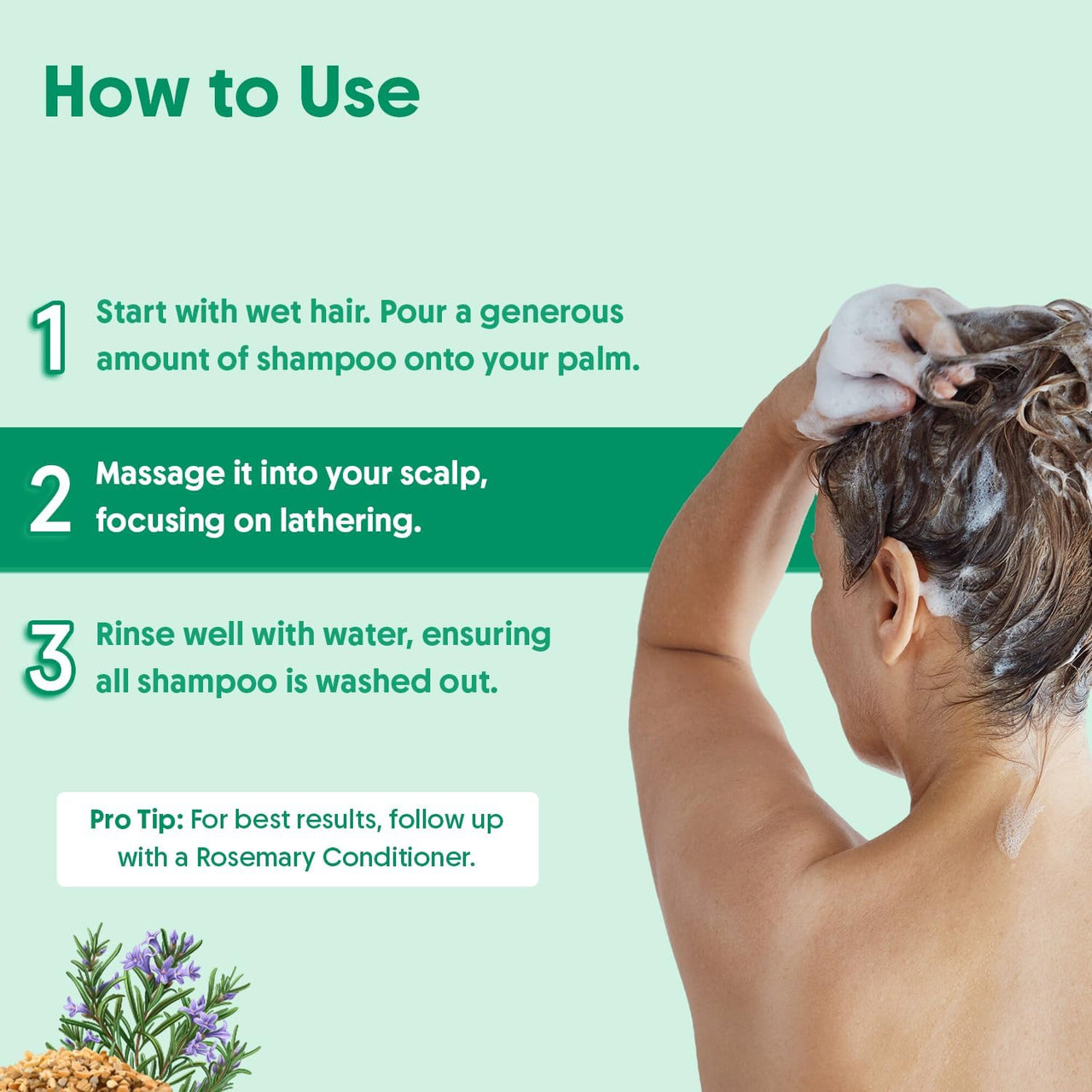 Aravi Organic Anti-Hairfall & Hair Growth Solution | Rosemary Shampoo & Conditioner Combo | Sulphate-Free Formula with DHT Blocker for Stronger, Healthier| For Men & Women | 200ml Each