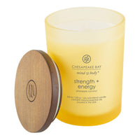 Chesapeake Bay Candle Scented Candle, Strength + Energy (Pineapple Coconut), Medium, Home Décor STRGTH/ENERGY Medium Jar