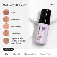 Cureskin Deep Cleanse Salicylic Acid Face Wash for Oily Skin | Salicylic Acid Foaming Face Wash for Men and Women, 100 ml (Deep Cleanse)