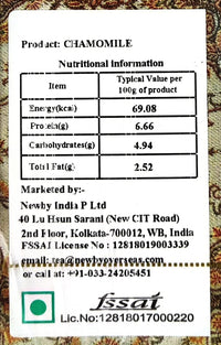 Newby Chamomile Tea Bags | 25 Pieces | 100% Organic Chamomile Flower Herbal Green Tea | Light and Gentle Taste With Subtle Floral Flavor | Steep Hot or Iced | 37.5 gm