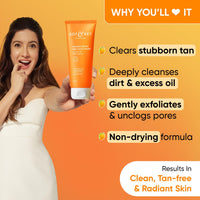Dot & Key Mango Detan Gel Face Wash | Gently Cleanses Skin From Dirt & Oil | Fades Stubborn Tan | For All Skin Types | 100ml