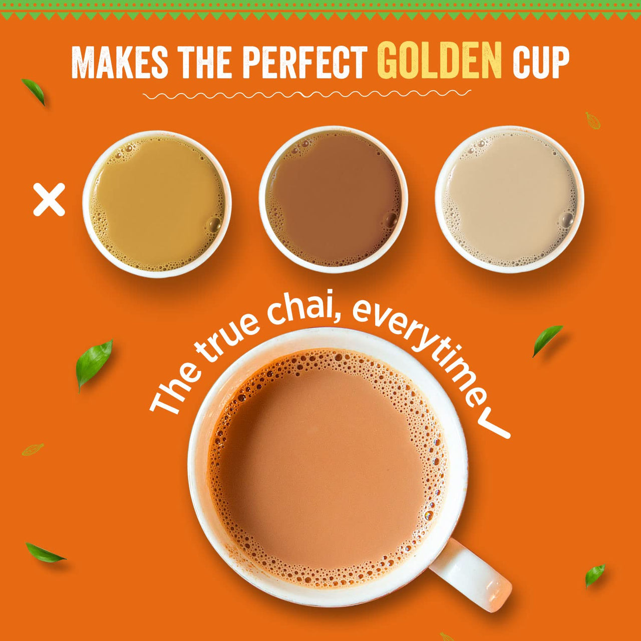 Chaayos Instant Assam Tea Powder Premix|Cardamom|Regular Sugar (14G * 36 Sachets)|Elaichi Chai|Cardamom Tea|1 Min Chai|Assam Tea|Masala Tea Premix,510 Gm