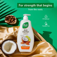 Nyle Naturals Anti-Hairfall Shampoo | For Hairfall Control | With Coconut Milk, Badam and Amla |Gentle & Soft Shampoo For Men & Women |800ml (Pack of 2)