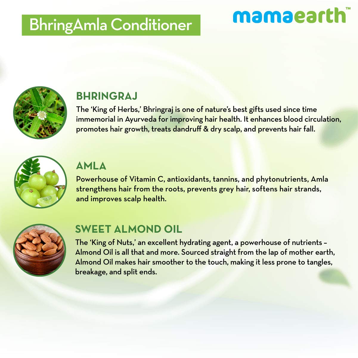 Mamaearth BhringAmla Conditioner for hair fall with Bhringraj & Amla for Intense Hair Treatment – 250ml
