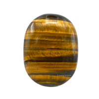 Tiger Eye Palm Stone - Hot Massage Worry Stone for Natural Body Chakra Balancing, Reiki Healing and Crystal Grid Tiger Eye