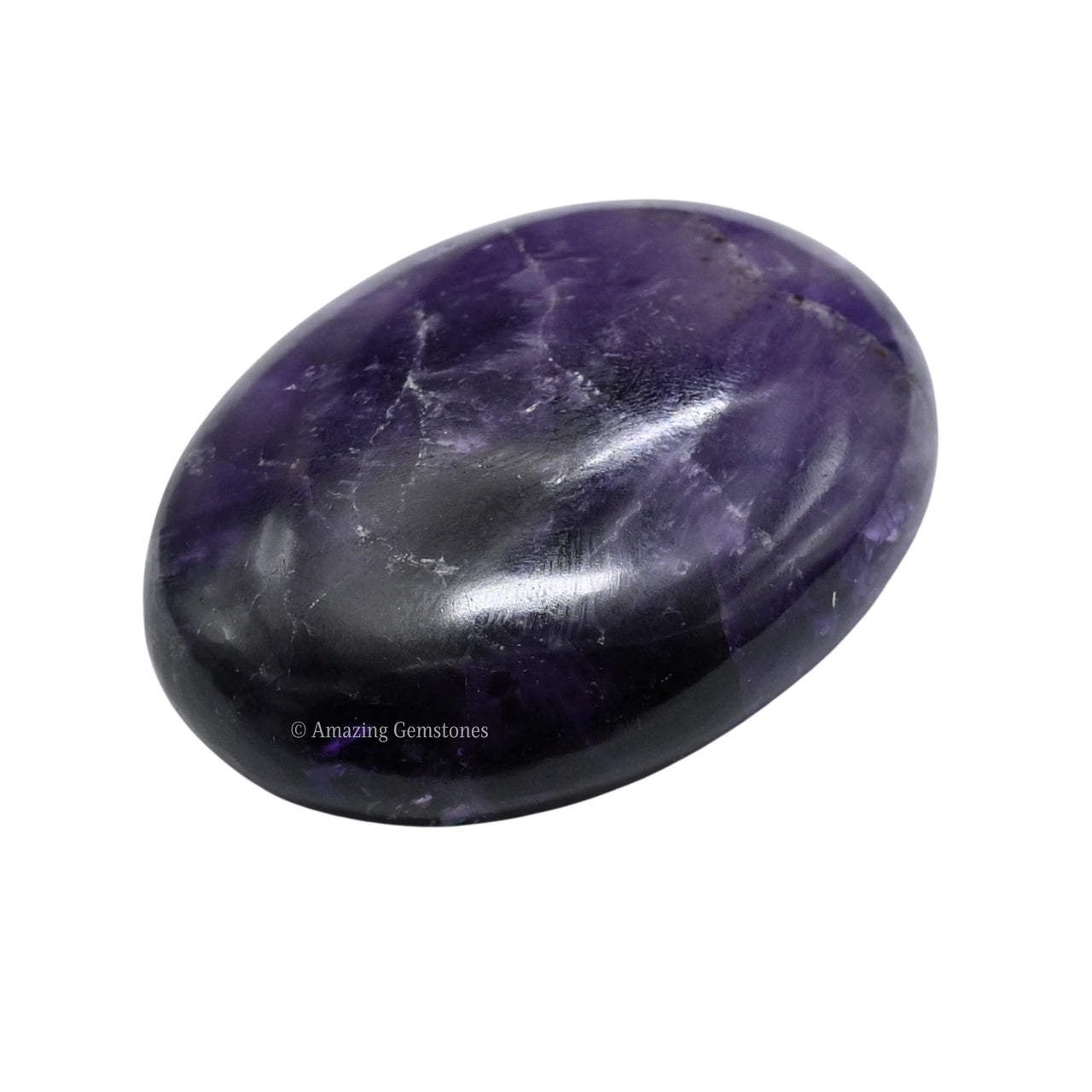 Amethyst Massage Polished Crystal Palm Stone, Large Size Amethyst Stone for Chakra Balancing, Reiki Healing and Crystal Grid