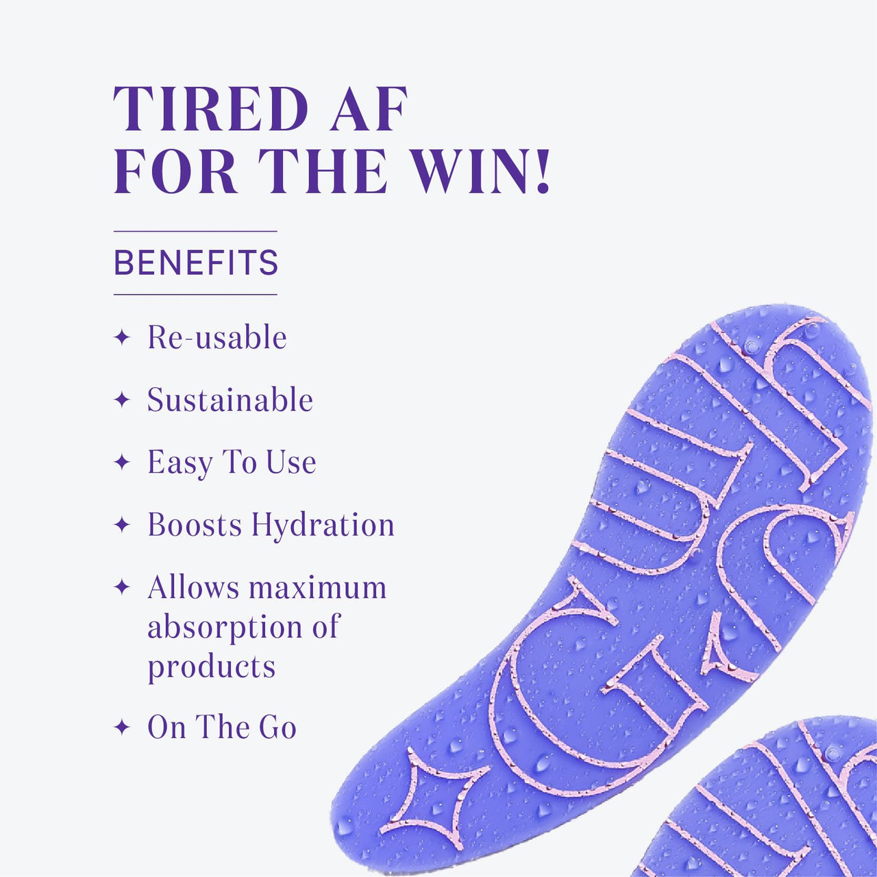 Gush Beauty Reusable Under Eye Patches - 100% Medical Grade Silicone Patches | Treats Dark Circles Fine Lines And Wrinkles |