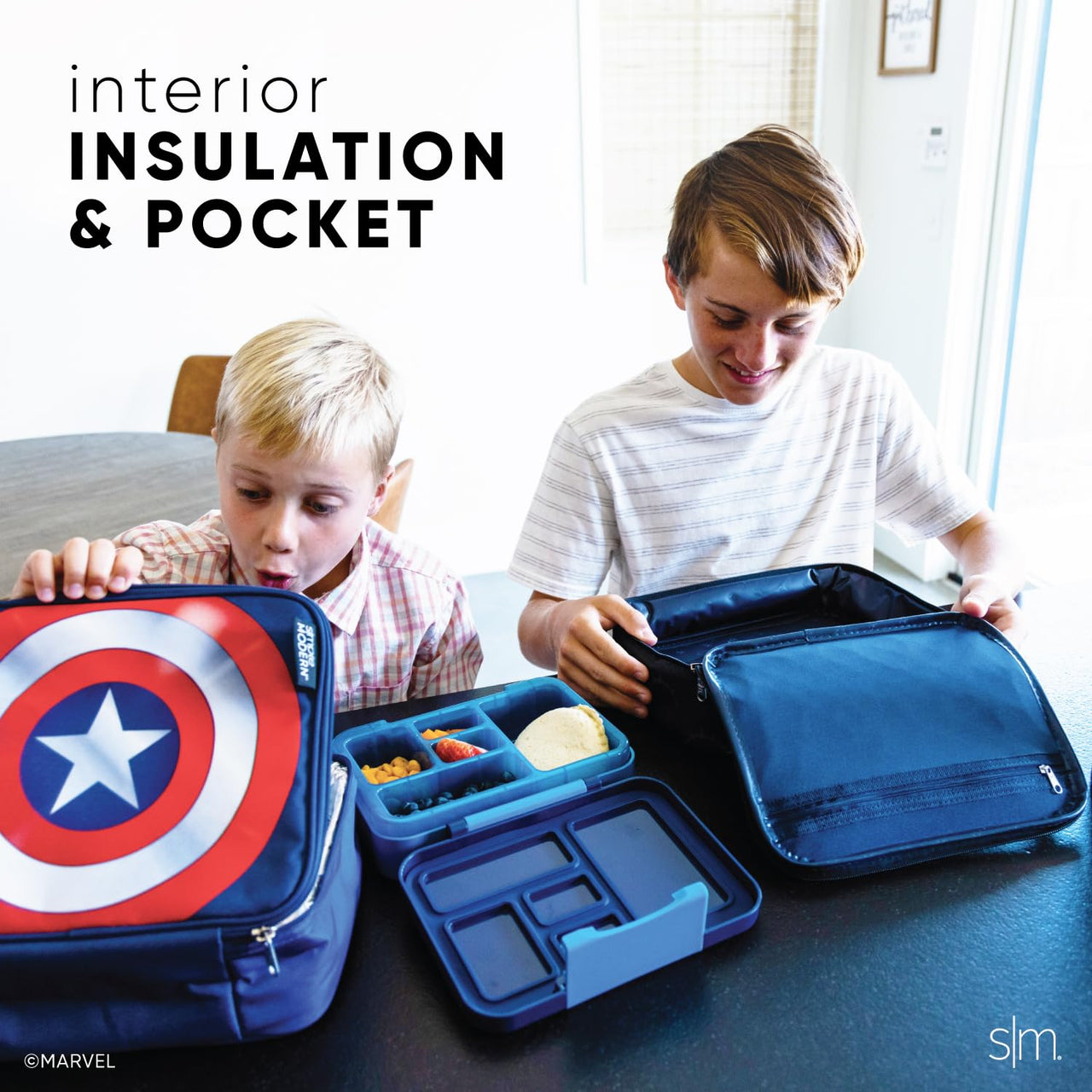 Simple Modern Marvel Spider-man Kids Lunch Box for Toddler | Reusable Insulated Bag for Boys Meal Containers for School with Exterior and Interior Pockets | Hadley Collection | Spidey Kid Polyester Marvel: Spidey Kid
