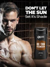 Beardo De-Tan Body Wash for Men, 200ml | Tan Removal and Caffeine Body Wash | Detan With Coffee & Aloe Extracts | For Body & Face | Refreshing Fragrance