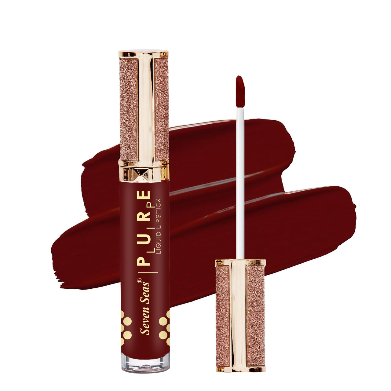 Seven Seas Pure Liquid Lipstick, Matte Finish, Purple (Chestnut Rose 2, 7ml)