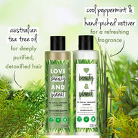 Love Beauty & Planet Tea Tree|| Peppermint & Vetiver Sulfate Free Purifying Shampoo|| No Parabens|| No Dyes|| 200ml