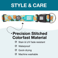 Max & Molly Soft Padded Neoprene Dog Collar w/Smart ID Gotcha! QR Pet Safety Tag, Durable, Waterproof, Anti-Stink, Machine Washable Collar for Dogs, Sweet Pineapples Pattern, L Sweet Pineapple L (15-25