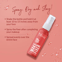 Olivia Smudgeproof Makeup Fixer Spray for Face | Long Lasting Makeup Setting Spray with Hazel, Vitamin E & Amino Acids | Smudge-Proof, Quick Dry, Paraben-Free Mist for Dewy Finish – 50ml