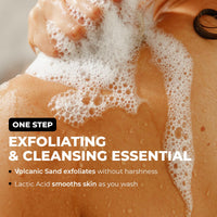 Conscious Chemist® Skin Reset Exfoliating Bodywash | 300ml | 1% Salicylic Acid Shower Gel with Volcanic Sand & Lactic Acid | Exfoliates, Clears Body Acne, Smooths Bumpy Skin | For Keratosis Pilaris & Strawberry Legs | Men & Women, Suitable for All Skin Ty