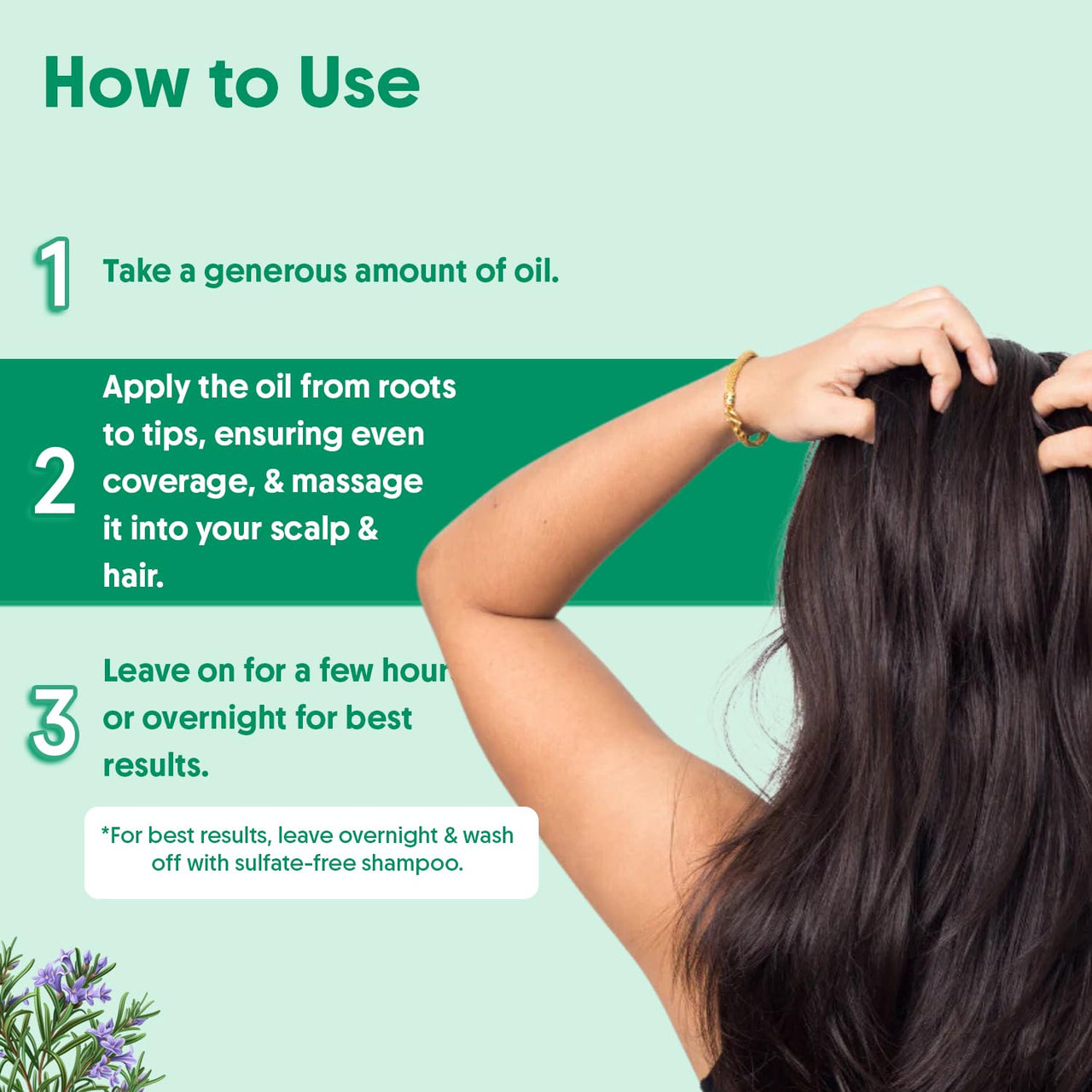 Aravi Organic Rosemary Lavender Hair Oil For Healthy Scalp, Hair Roots - 100% Pure & Natural - For Hair Growth & Hair Fall Control - 200 ml