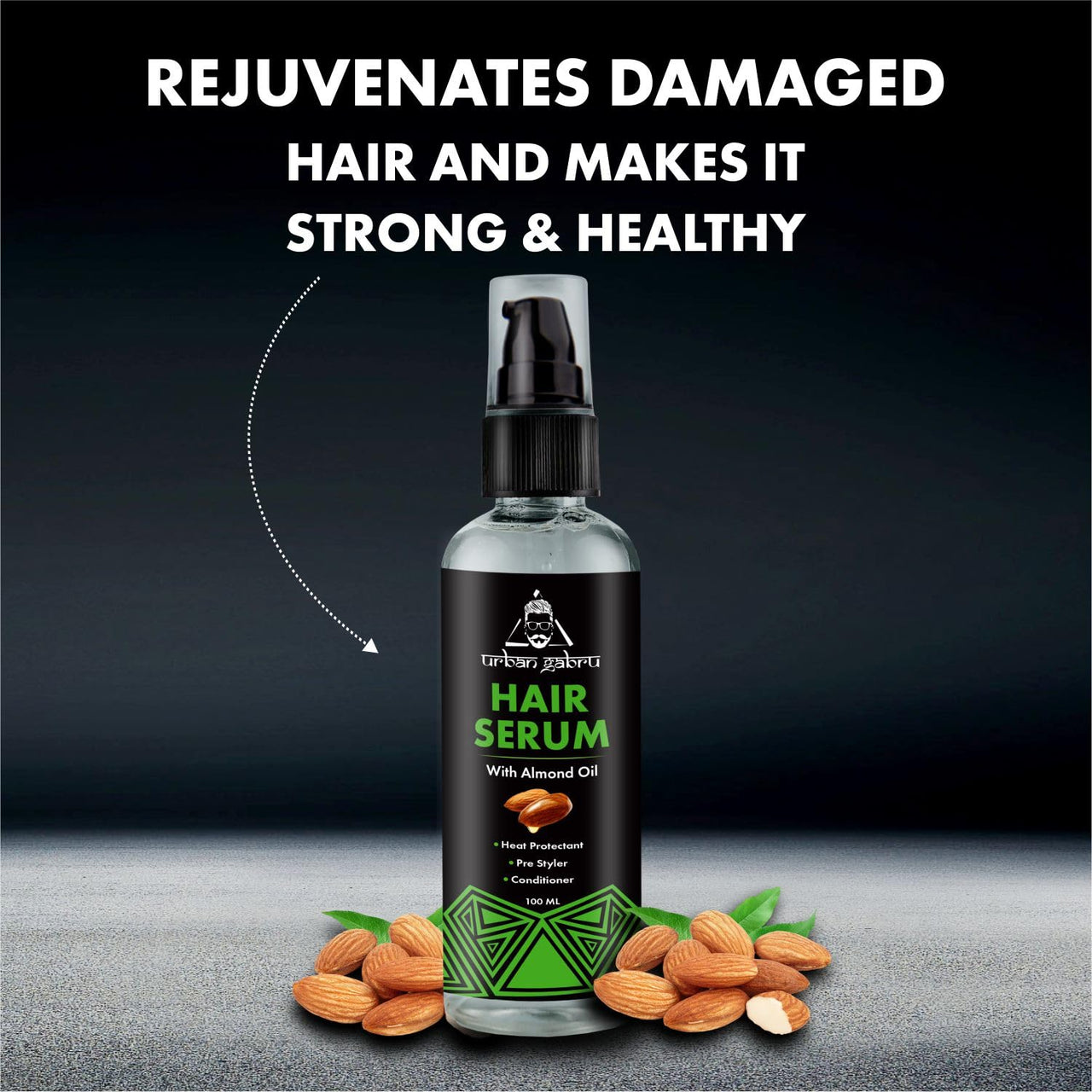 Urbangabru Combo Hair Styling Kit - Clay Hair Wax (100 gm) and Hair Serum Pre-Styler (100 ml) (Hair Wax + Hair Serum)