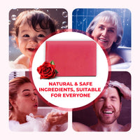 Passion Indulge Handmade Rose Bath Soap– 100% Natural & Vegan | Hydrating & Glowing | Enriched with Essential Oils | Paraben-Free & Sulfate-Free | 100g