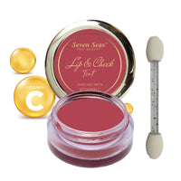 Seven Seas Lips & Cheek Tint Combo Pack of 2 | Matte Natural Blush for Women | Lip Tint with Vitamin E | Nourishing Cheek Tint (Blush Pink)