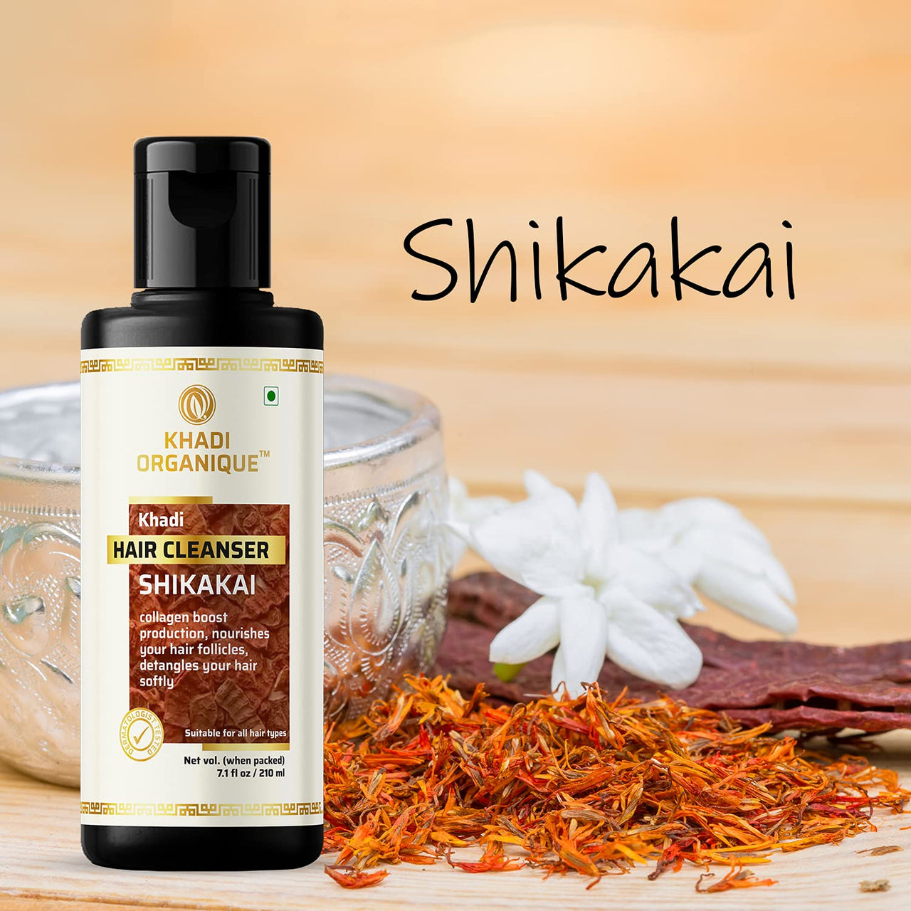 Khadi Organique Shikakai Shampoo/Cleanser Pack Of 2, (420 ML)