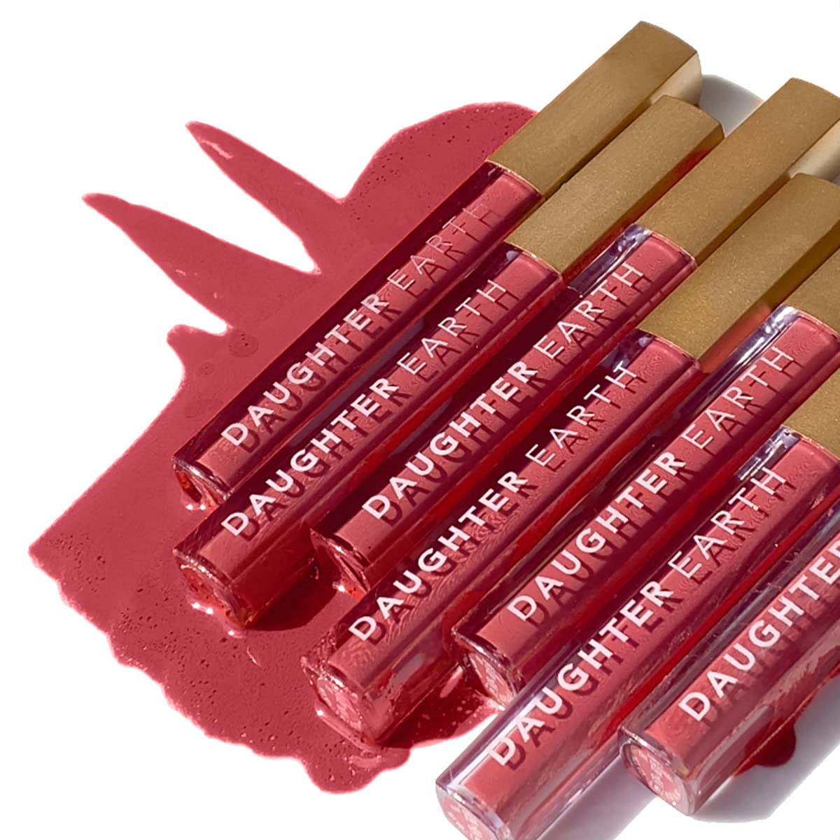 DAUGHTER EARTH Liquid Lipstick With Vitamin E & Hyaluronic Acid | Vegan Highly Pigmented Lip Color | Long Lasting Matte Smudge Proof Lip Stick For Moisturised Hydrating Lips - The Original Pink | 5ml