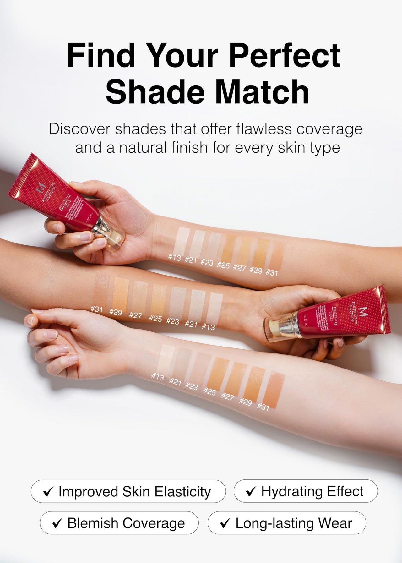 Missha M Perfect Cover BB Cream SPF42 PA+++ - | Matte Finish | All Skin Types I No 21. Light Beige) I 50ml