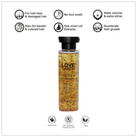 Love Earth 10 In 1 Hair Growth Oil|Soybean Oil, Black Seed Oil, Jojoba Oil, Sweet Almond Oil, Coconut Oil, Castor Seed Oil, Spikenard Oil, Ashwagandha Oil, Graecum Seed Oil, Zizanoides Root Oil|100ml