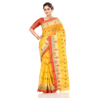 Brajawasi Women's  Pure Cotton Bengal Tant Handloom Saree Without Blouse Piece (ND-1)