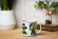 Silver Buffalo Bratz Airbrush Character Poses Glitter Ceramic Camper Mug, 20 Ounces